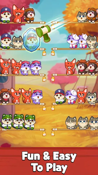 Cat Sort Puzzle: Cute Pet Game  [МОД Menu] Screenshot 4