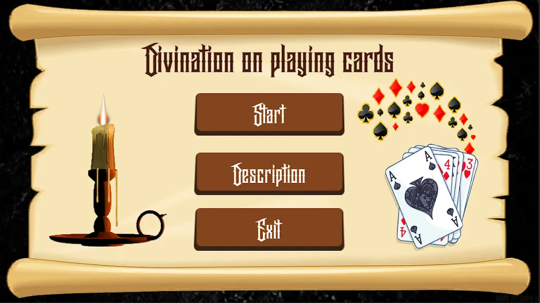 Divination on Playing Cards  [МОД Menu] Screenshot 1