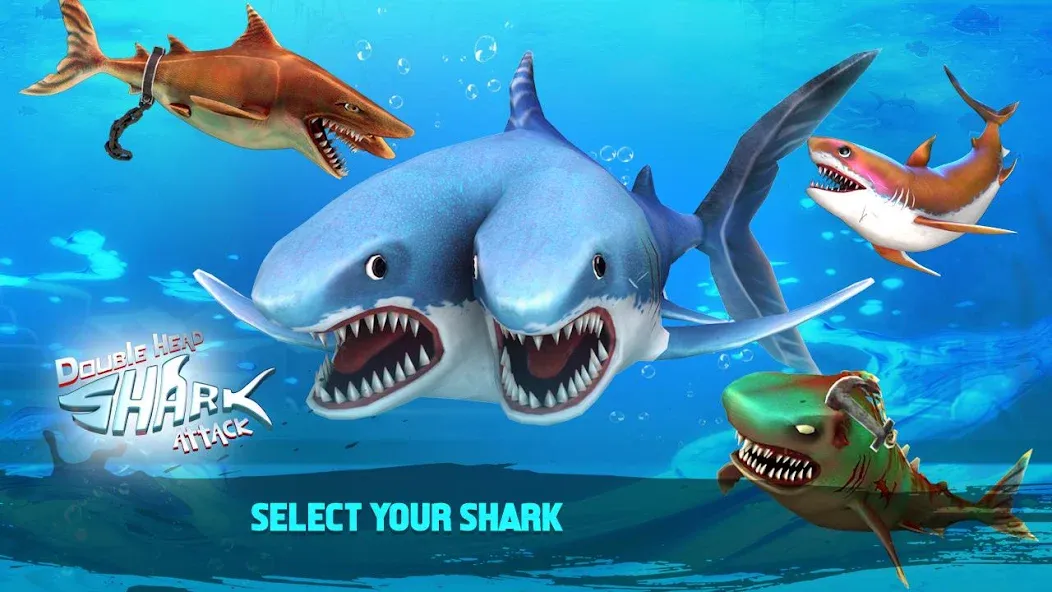 Double Head Shark Attack PVP  [МОД Много монет] Screenshot 2
