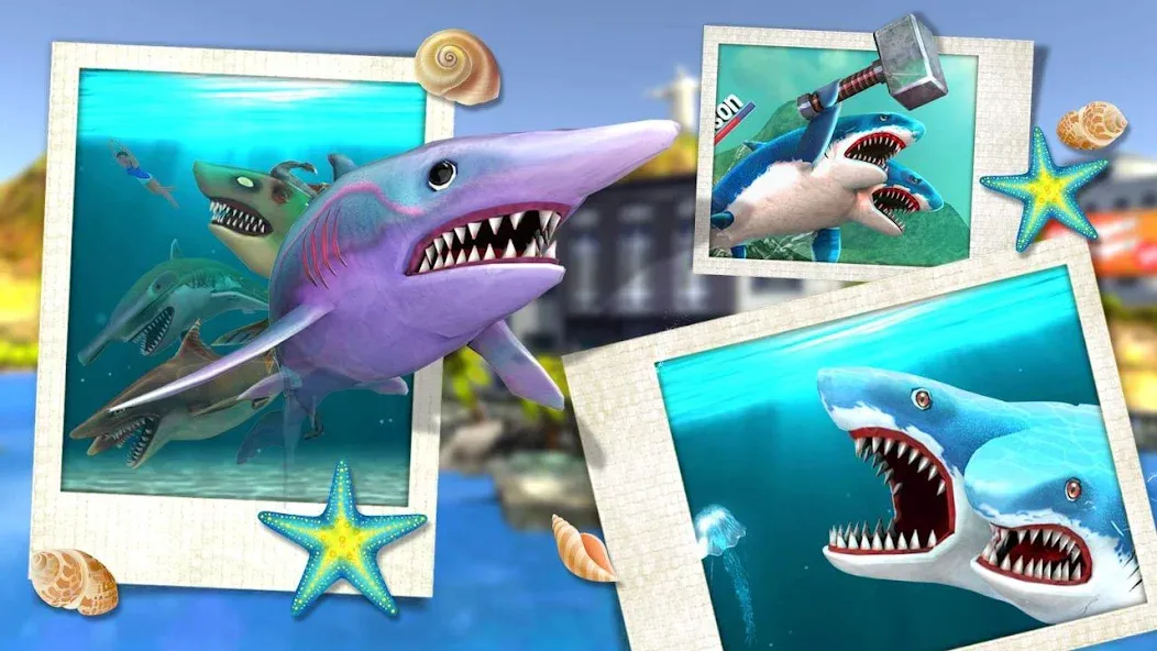Double Head Shark Attack PVP  [МОД Много монет] Screenshot 5