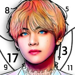 Скачать взлом Kpop Paint by Numbers BT21 [МОД Меню] на Андроид
