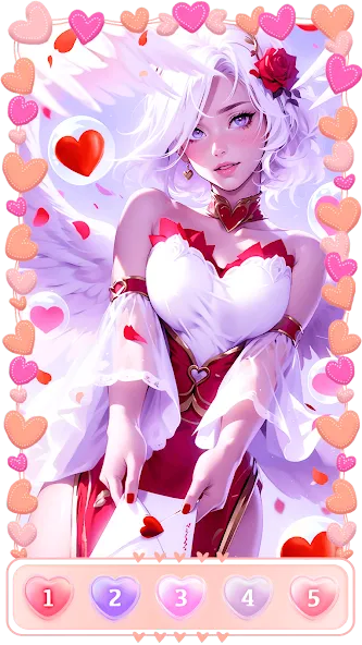 Love, Heart Coloring Book  [МОД Много денег] Screenshot 2