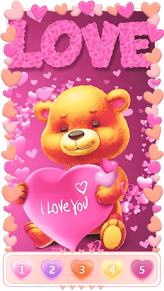 Love, Heart Coloring Book  [МОД Много денег] Screenshot 4