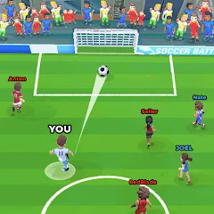 Скачать взлом Soccer Battle - PvP Football [МОД Бесконечные монеты] на Андроид