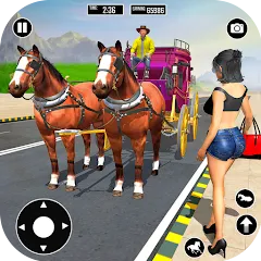 Скачать взлом Horse Cart Taxi Transport Game [МОД Unlocked] на Андроид