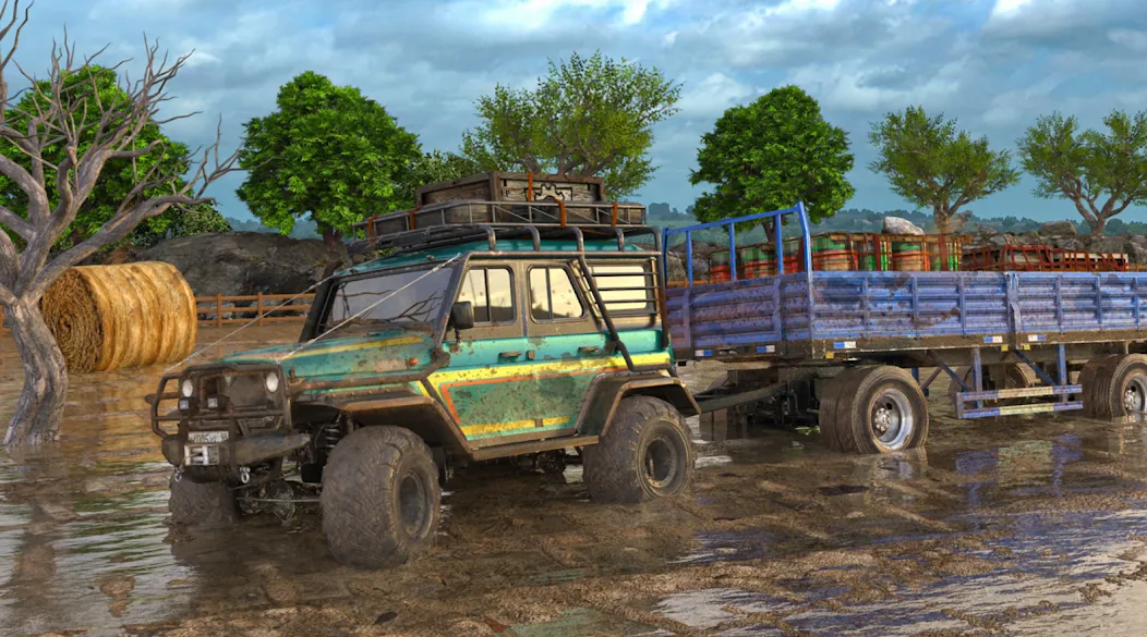 Offroad Mud Truck Driving Sim  [МОД Unlocked] Screenshot 2