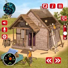 Скачать взлом Wood House Construction Game  [МОД Много монет] на Андроид