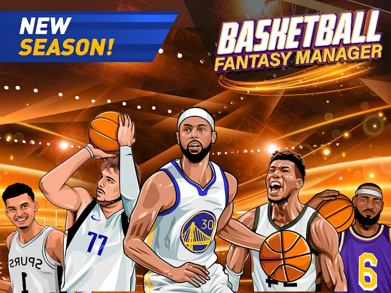 Basketball Fantasy Manager NBA  [МОД Бесконечные деньги] Screenshot 1