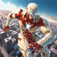 Скачать взлом Super hero Flying iron jet man  [МОД Много денег] на Андроид
