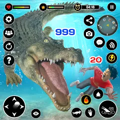 Скачать взлом Animal Crocodile Attack Sim (Энимал Крокодайл Аттак Сим)  [МОД Бесконечные монеты] на Андроид