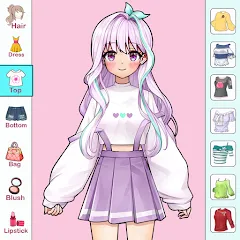Скачать взлом Anime Dress Up and Makeup Game [МОД Бесконечные деньги] на Андроид