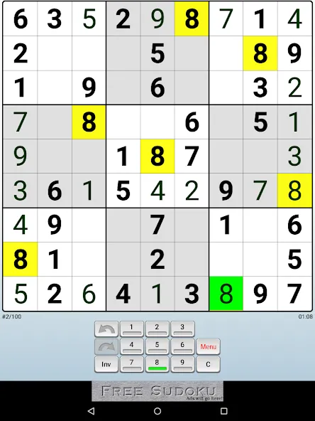 Droidoku - Andoku Puzzle (Дроидоку)  [МОД Бесконечные деньги] Screenshot 2