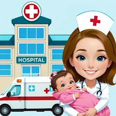 Скачать взлом My Hospital Town Doctor Games  [МОД Все открыто] на Андроид