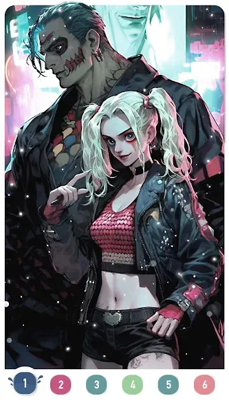 Clown Color, Paint by number  [МОД Бесконечные деньги] Screenshot 4