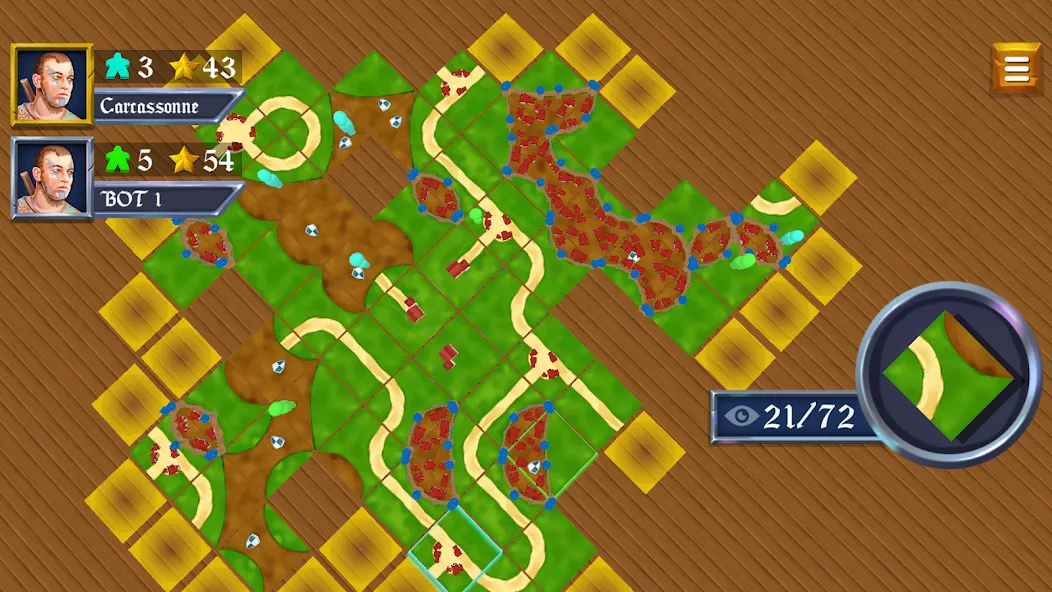War of Carcassonne board Games (Каркассон)  [МОД Menu] Screenshot 1