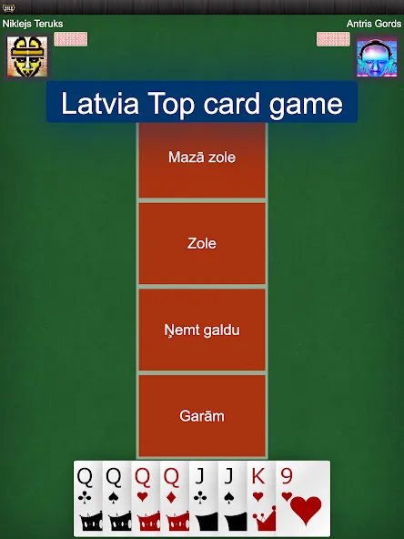 Latvian card game: RaccoonZole  [МОД Много денег] Screenshot 5