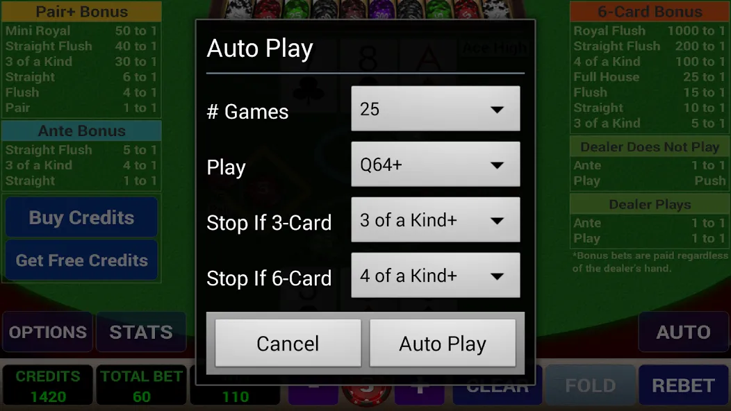Ace 3-Card Poker (эйс 3)  [МОД Меню] Screenshot 5