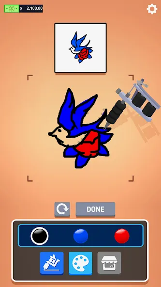 Ink Inc. - Tattoo Drawing  [МОД Много монет] Screenshot 3