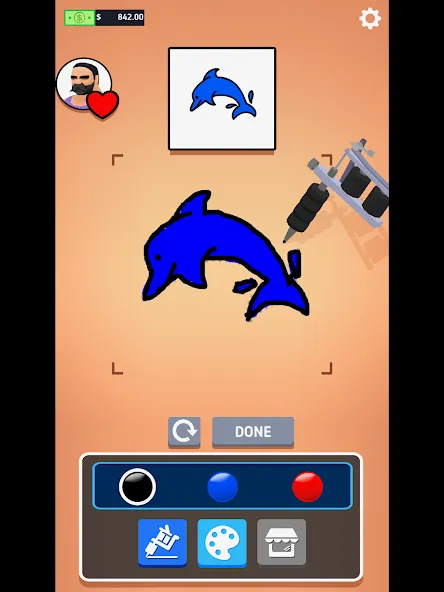 Ink Inc. - Tattoo Drawing  [МОД Много монет] Screenshot 5