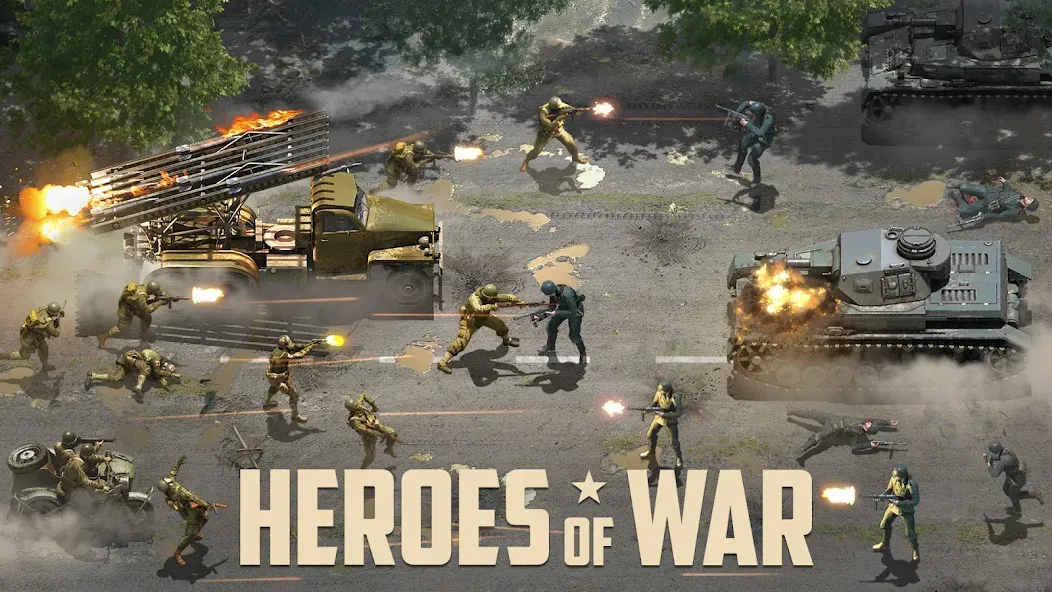 Heroes of War: Idle army game (Герои войны)  [МОД Меню] Screenshot 1