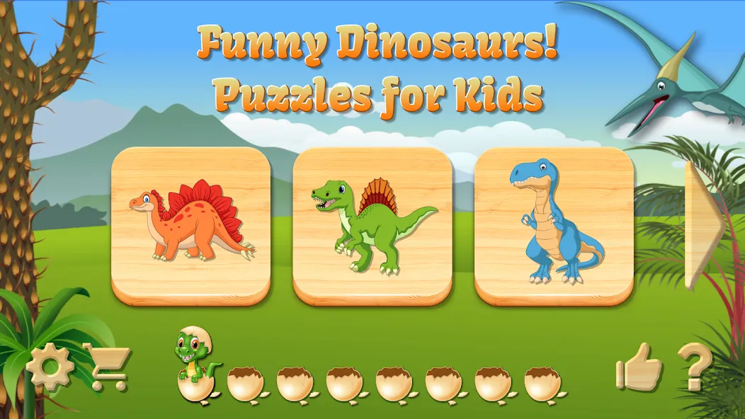 Dino Puzzle  [МОД Много монет] Screenshot 1