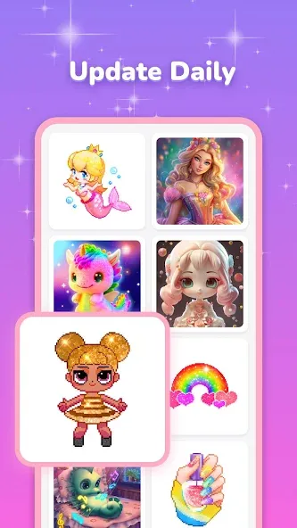 Pixel Coloring-Color by number  [МОД Все открыто] Screenshot 2