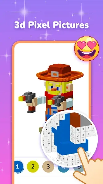 Pixel Coloring-Color by number  [МОД Все открыто] Screenshot 4