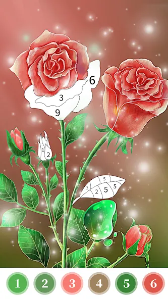 Rose Coloring Book Color Games  [МОД Mega Pack] Screenshot 3