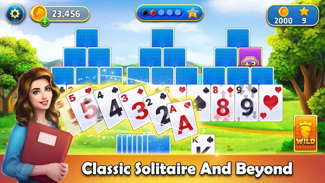 Tripeaks Solitaire - Home Town  [МОД Бесконечные деньги] Screenshot 1