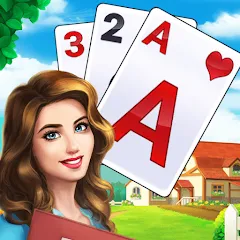 Скачать взлом Tripeaks Solitaire - Home Town  [МОД Бесконечные деньги] на Андроид