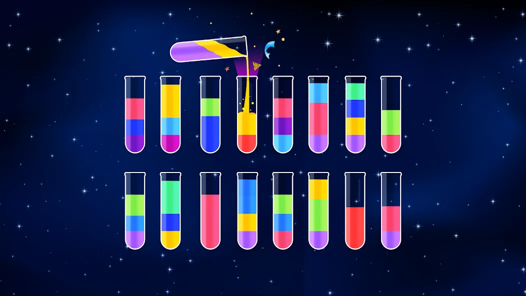 Water Sort Puzzle - Color Game (Уотер Сорт Пазл)  [МОД Mega Pack] Screenshot 2