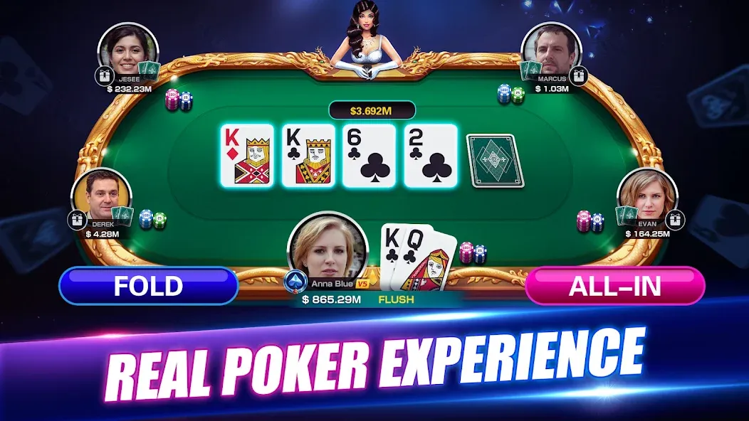Winning Poker™ - Texas Holdem (Виннинг Покер)  [МОД Много денег] Screenshot 1